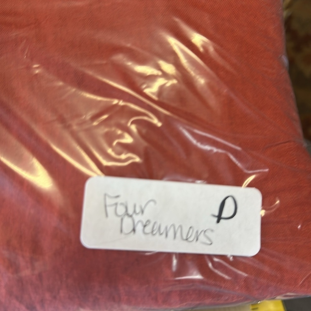 4OUR DREAMERS Linen wide leg burnt orange pull on woman Lagonlook boho capri L - Picture 14 of 14